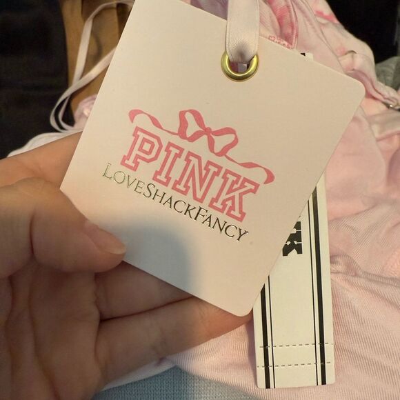 NWT PINK X LOVESHACKFANCY MODAL MIDI DRESS - Picture 6 of 6